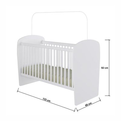 Berço Feito Em Mdp 15mm Com Bordas Em Pvc Percasa Branco