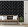 Papel de Parede Autocolante Vinílico Impermeável, Estampa Floral, Preto, Removível, Ideal para Inquilinos, Quarto/Sala/Jantar - S4sassy 63,5 cm (L) × 914,4 cm (C) / Preto - Vinil Texturizado