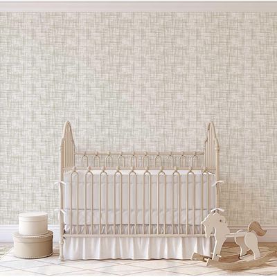 Decoração de Parede Verde Contemporânea Removível Rolo Papel Contact Vinílico Autoadesivo Impermeável Estampa Abstrata Crosshatch - S4sassy 63,5 cm (L) × 914,4 cm (C) / Verde - Vinil Liso