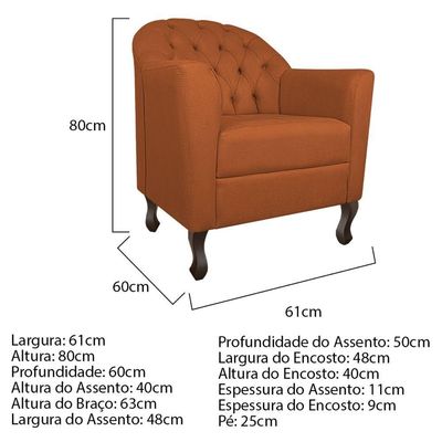 Kit Diva Recamier Diana 130Cm Lado Esquerdo E 02 Poltronas Julia Suede - Doce Sonho Móveis Terracota