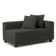 Recamier Divã Aspen 1,60m Corino Preto- Inova Decorações