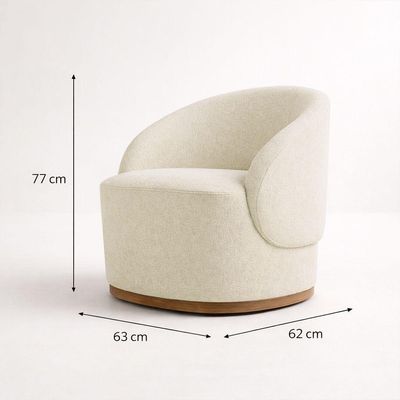 Kit 3 Poltronas Decorativa Premium Orgânica Ideal Para Recepção E Clinicas Em Bouclê Italiano Bege