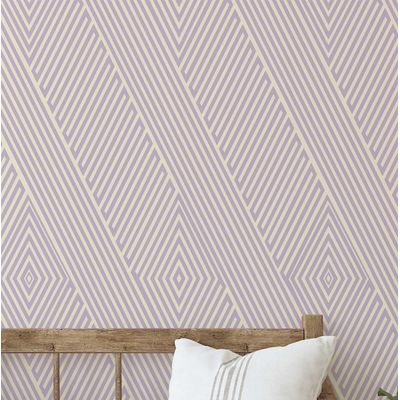 Papel de Parede Listras Ópticas Modernas Rosa, Vinil Autoadesivo Decorativo, Aplicação Fácil para Quarto, Armários e Salas - S4Sassy 63,5 cm (L) × 609,6 cm (C) / Rosa - Vinil Liso