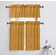 Bandô de Algodão Liso e Decorativo com Bolso para Varão, Meia Cortina para Janela de Cozinha - Vargottam 45,7 Cm (L) × 142,2 Cm (C) – 1 Painel / Amarelo