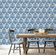 Revestimento Autoadesivo Vinílico, Motivo Botânico de Folhas  Papel de Parede Azul para Quarto, Banheiro, Lavanderia e Armário - S4Sassy 63,5 cm (L) × 914,4 cm (C) / Azul - Vinil Liso