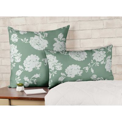 Capas de Almofada Verdes Estampadas Decorativas de Luxo - Vargottam 30,48 Cm × 50,8 Cm – Retangular / Verde