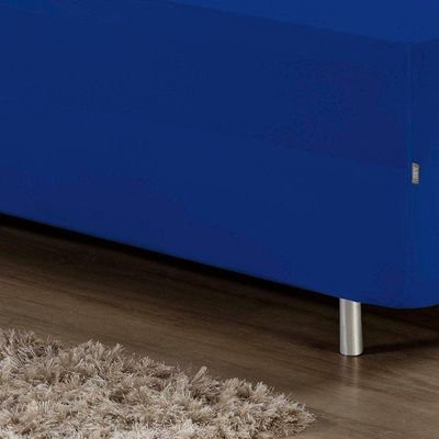 Jogo De Cama Solteiro Nobre 2 Peças Luva De Box 55cm De Altura Malha 100% Algodão - Royal