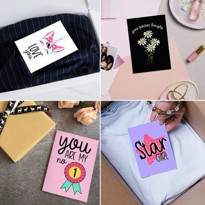 Pacote com 36 Notas para Lancheira (Crianças/Adolescentes/Estudantes) Frases Diárias e Afirmações Positivas (Tema Menina Fofa) - Inkdotpot 8,89 Cm × 6,35 Cm / Multicolorido