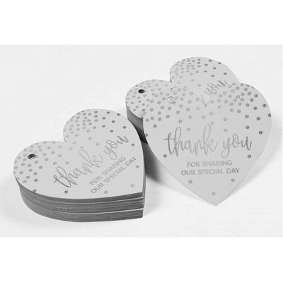 Obrigado por Compartilhar Nosso Dia Especial-Chá Noiva/Bebê/Aposentadoria/Casamento/Aniversário-Etiqueta Metalizada de Garrafa - Inkdotpot 100 Etiquetas Metalizadas / Branco - Prata