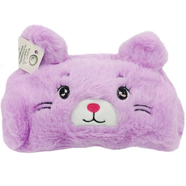 Estojo Escolar Bichinho Pelúcia Fofo - Gatinha - Rosa - Porta Lápis e Caneta