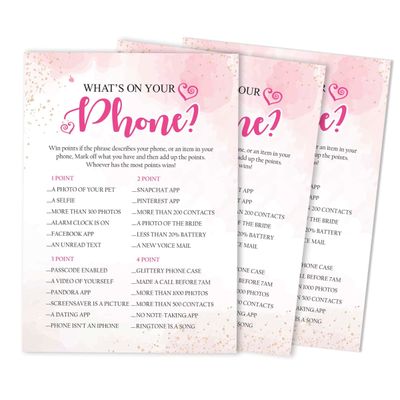 50 Cartões de Jogo Quadrados em Branco com Respingo em Aquarela para Chá de Noiva, Casamento e Despedida de Solteira - Inkdotpot 12,7 Cm × 17,78 Cm / Branco - O Que Tem no Seu Celular