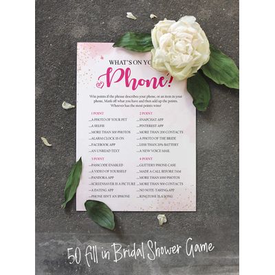 50 Cartões de Jogo Quadrados em Branco com Respingo em Aquarela para Chá de Noiva, Casamento e Despedida de Solteira - Inkdotpot 12,7 Cm × 17,78 Cm / Branco - O Que Tem no Seu Celular