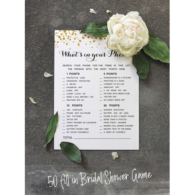 Cartões de Jogo Quadrados em Branco para Ideias de Presentes, 50 Un., Confete Dourado para Chá de Noiva/Despedida de Solteira - Inkdotpot 12,7 Cm × 17,78 Cm / Branco - O Que Tem no Seu Celular