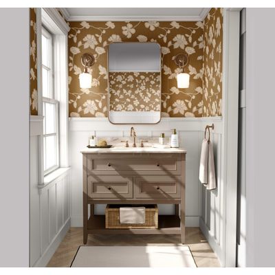 Papel de Parede Autoadesivo Removível Floral Esboçado, Mural Instantâneo Marrom para Quarto, Banheiro, Lavanderia, Closet - S4Sassy 63,5 cm (L) × 152,4 cm (C) / Marrom - Vinil Liso