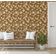 Papel de Parede Autoadesivo Removível Floral Esboçado, Mural Instantâneo Marrom para Quarto, Banheiro, Lavanderia, Closet - S4Sassy 63,5 cm (L) × 152,4 cm (C) / Marrom - Vinil Liso