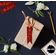 Tag de Papel 'Obrigado' para Lembrancinha de Chá de Noiva com Foil para Pendurar - Inkdotpot 50 Etiquetas Metalizadas / Vermelho - Prata