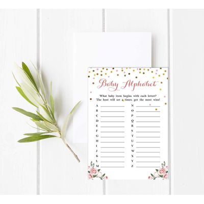 Conjunto com 50 Confetes para Chá de Bebê e Revelação do Sexo, Cartões ABC É Menino / É Menina Acessórios para Festa - Inkdotpot 12,7 Cm × 17,78 Cm / Branco - O Que Tem no Seu Celular