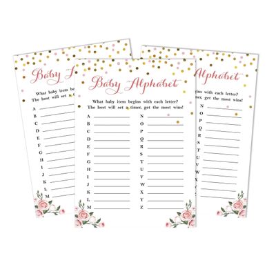 Conjunto com 50 Confetes para Chá de Bebê e Revelação do Sexo, Cartões ABC É Menino / É Menina Acessórios para Festa - Inkdotpot 12,7 Cm × 17,78 Cm / Branco - O Que Tem no Seu Celular