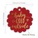 Etiquetas de Papel para Lembrancinhas de Chá de Bebê 'Baby It's Cold Outside' com Foil para Pendurar - Inkdotpot 100 Etiquetas Metalizadas / Vermelho - Dourado