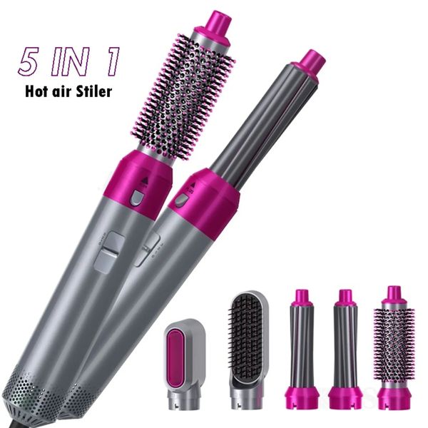 5 Em 1 Escova De Ar Quente Secador De Sopro De Cabelo De Um Passo Modelador, Alisador E Lacrado 110V