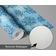 Papel de Parede Vinílico Autoadesivo e Removível Recife de Coral Azul para Banheiro, Lavanderia e Closet - S4Sassy 63,5 cm (L) × 152,4 cm (C) / Azul - Vinil Texturizado