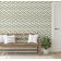 Papel de Parede Vinílico Autoadesivo Removível, Estampa Zigzag Impermeável, Verde, Quartos e Salas, Espaços para Inquilinos - S4Sassy 63,5 cm (L) × 304,8 cm (C) / Verde - Vinil Texturizado