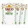 Pacote com 30 Convites 'Taco Bout' Fiesta, Convites para Preencher com Envelopes - Inkdotpot 12,7 Cm × 17,78 Cm / Preto