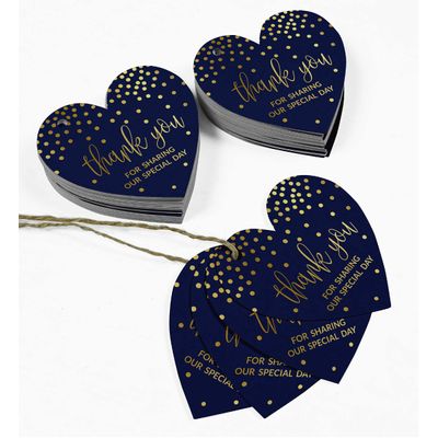 Etiquetas em Papel Metalizado Obrigado por Partilhar Nosso Dia Especial Lembrancinhas- Chá Noiva/Chá Bebê/Apos./Casamento/Aniv. - Inkdotpot 100 Etiquetas Metalizadas / Azul - Ouro Rosé