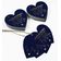 Tags de Papel para Pendurar de Lembrancinhas 'Hugs & Kisses' em Foil das The Wedding Tags - Inkdotpot 50 Etiquetas Metalizadas / Azul - Dourado