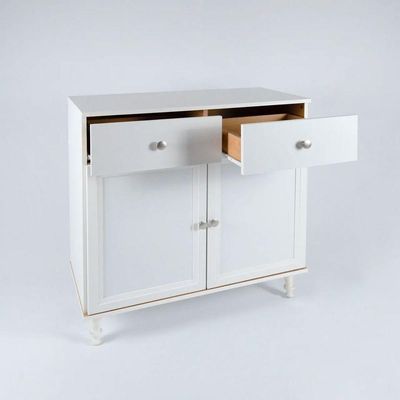Aparador Buffet Ditália 2 Gavetas 2 Portas Branco R-629