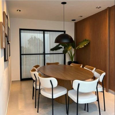Mesa De Jantar Cone Oval 198x122 Cm Madeira Freijó, Estilo E Qualidade