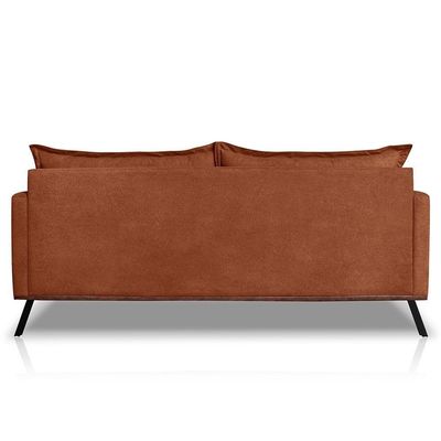 Sofá Living 2 Lugares 1,80m Atlantis Bouclê Pés De Ferro - Pallazio Cor Terracota