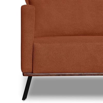 Sofá Living 2 Lugares 1,80m Atlantis Bouclê Pés De Ferro - Pallazio Cor Terracota