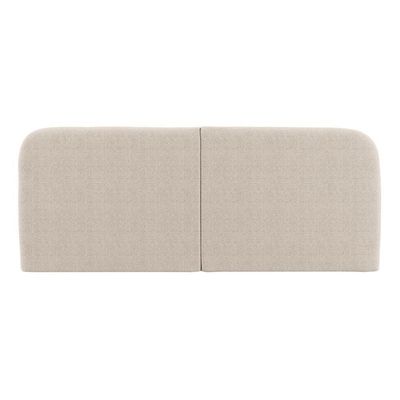 Cabeceira Painel Orgânico Cama Box Queen Size Aira 160cm Dobrável Bouclé Bege - Desk Design