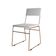 Kit 4 Cadeiras De Jantar Málaga Corino Branco Base Cobre Para Mesa Sala Cozinha Home - Cobre-branco