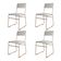 Kit 4 Cadeiras De Jantar Málaga Corino Branco Base Cobre Para Mesa Sala Cozinha Home - Cobre-branco