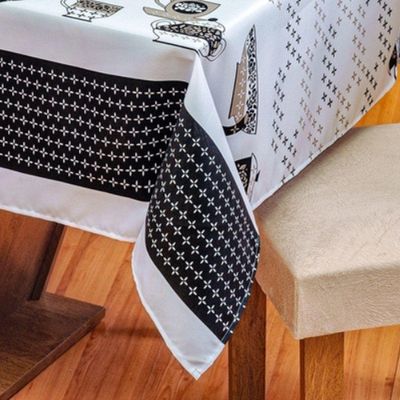Toalha De Mesa Vilela Em Oxford Quadrada 1,40m X 1,40m 100% Poliéster - Café Da Manhã