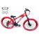 Bicicleta Aro 26 Vikingx Tuff Freio Hidráulico 21v Freeride Rodas Vmaxx Suspensão Pneu Flame vermelho-Azul X25