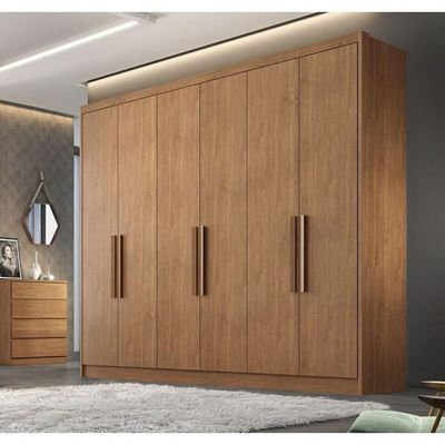 Guarda Roupa Casal 100% Mdf 6 Portas 8 Gavetas - Linea-cumaru - Móveis Horizonte