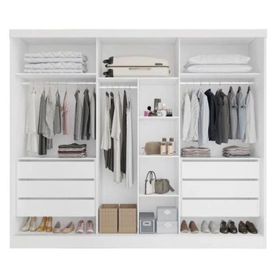 Guarda-roupa Casal 3 Portas -branco Bianchi