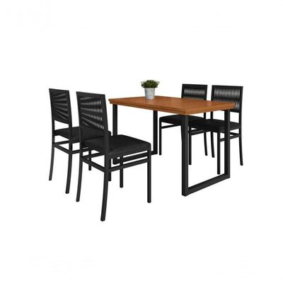 Conjunto Gourmet 4 Cadeiras 1,20x0,75m Barcelona Paonanda