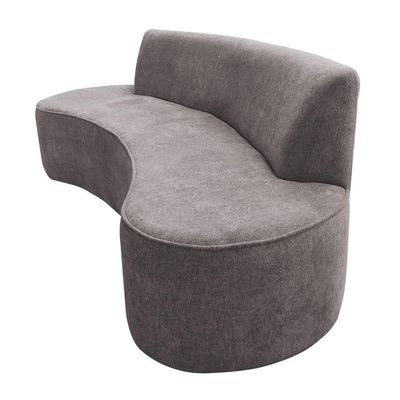 Sofá 02 Lugares 150cm Mônaco Poliéster Cinza Claro - Nexta Casa