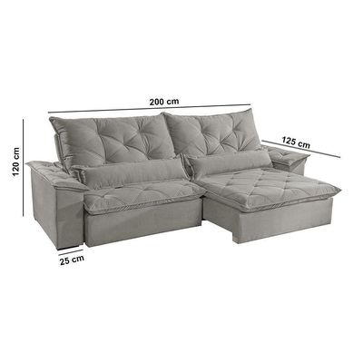Sofá Melt 02 Módulos De 100cm Br 25cm Meu Sofá Online B026 Veludo Prata