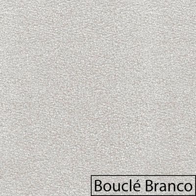 Puff Orgânico Decorativo Conforto Luxo Moá Bouclé Branco