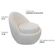 Poltrona Orgânica Kaira Base Fixa Bouclé Off White - Nexta Casa