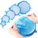 Kit 6 tampas silicone universal pote panela forma reutilizável elástico