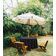 Toalha de Mesa Redonda 147 cm Interno/Externo com Furo para Guarda-Sol, Impermeável, Quintal/Churrasco Preta - Vargottam 147,32 Cm × 147,32 Cm – Com Furo Para Guarda-Sol / Preto