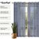 Cortinas Georgette Extra Longas Ikat Azul para Janelas e Portas Altas - Topo com Ilhós, Filtragem de Luz, Conjunto de 2 Painéis - Vargottam 106,68 Cm (L) × 243,84 Cm (C) / Azul