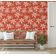 Papel de Parede Vinil Autoadesivo Folhas Retrô Chic Impermeável Removível Rosa para Quartos e Salas, Armários, Espaços Locados - S4Sassy 63,5 cm (L) × 304,8 cm (C) / Rosa - Vinil Texturizado