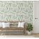 Papel de Parede Folhas Aquareladas Verde, Revestimento Botânico Vinílico Autoadesivo, Decoração DIY Fácil para Quarto e Sala - S4Sassy 63,5 cm (L) × 609,6 cm (C) / Verde - Vinil Texturizado